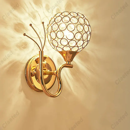 Crystal Glow Retro Wall Sconce Light Fixture