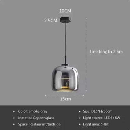 LED Glass Pendant Light Light Luxury Pendant Lamp Deco
