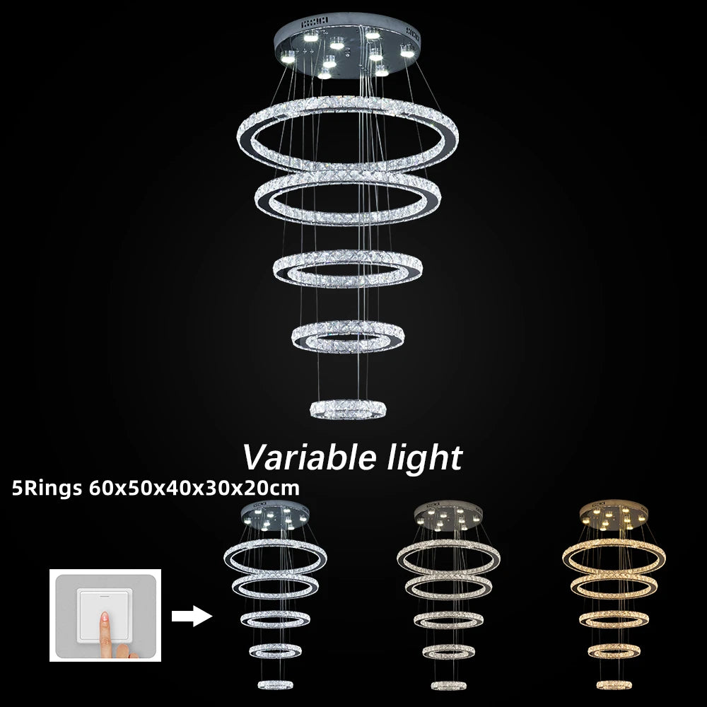 Crystal Ring Pendant Chandelier