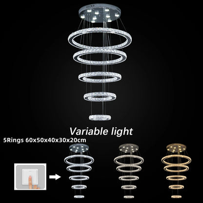 Crystal Ring Pendant Chandelier