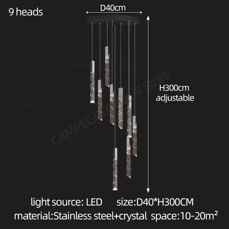 Crystal Loft LED Chandelier