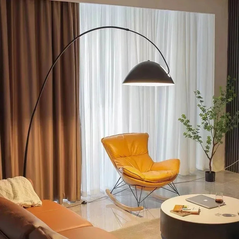 Arc Floor Lamp with Marble or Metal Base, Dimmable LED