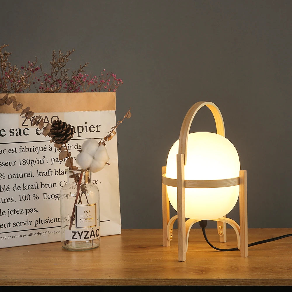 Modern Wood LED Table Lamp - Simple & Stylish