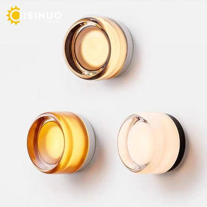 Round Glass LED Wall Sconce