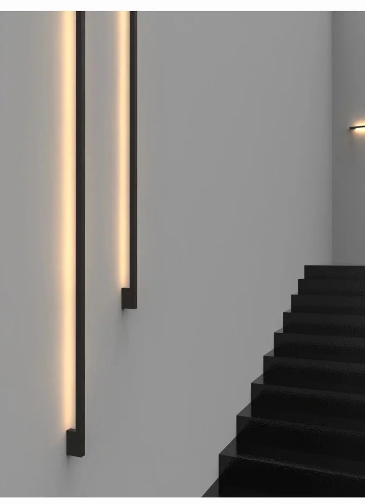 Black Strip Wall Lamp - Modern Bar Shape Lighting