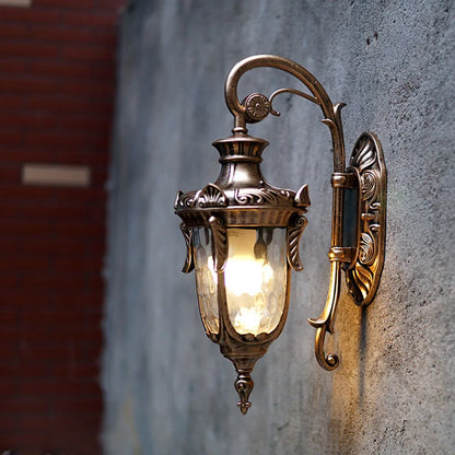 RetroGlow Waterproof Wall Lamp for Outdoor Spaces