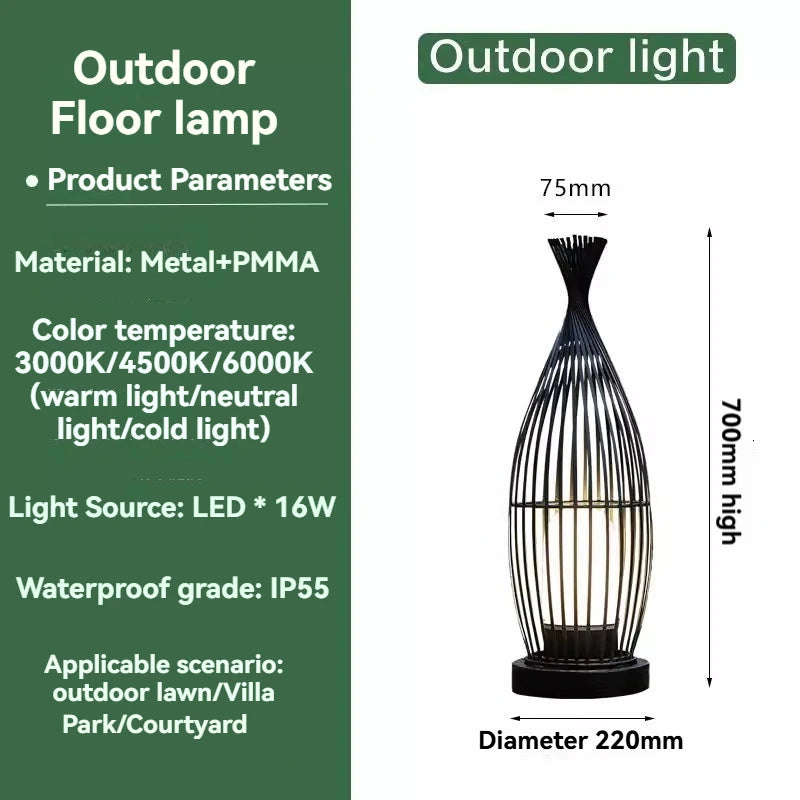 AquaGlow Outdoor Floor Lamp