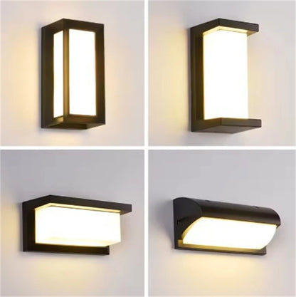 Modern Black LED Outdoor Wall Sconce