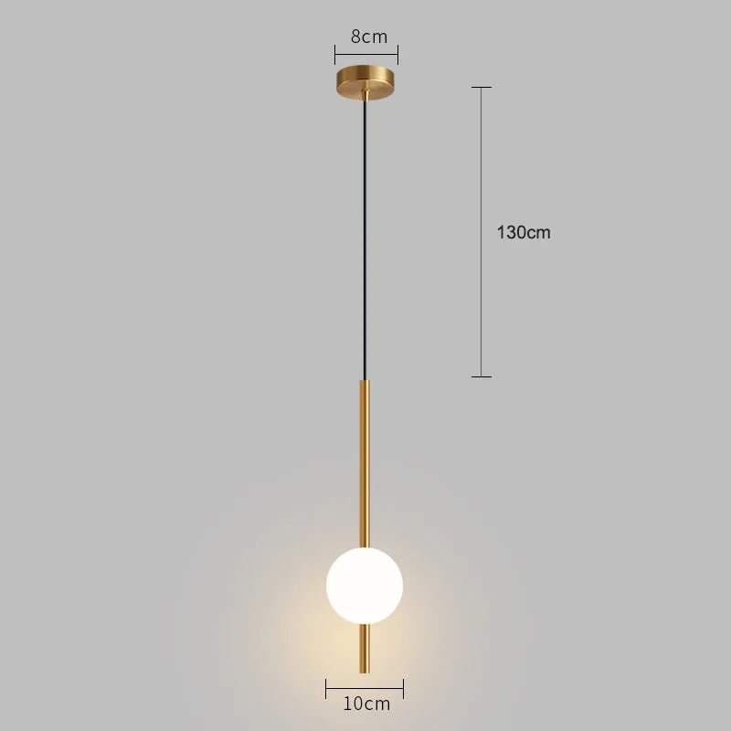 Glass Globe Bedside Pendant