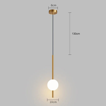 Glass Globe Bedside Pendant