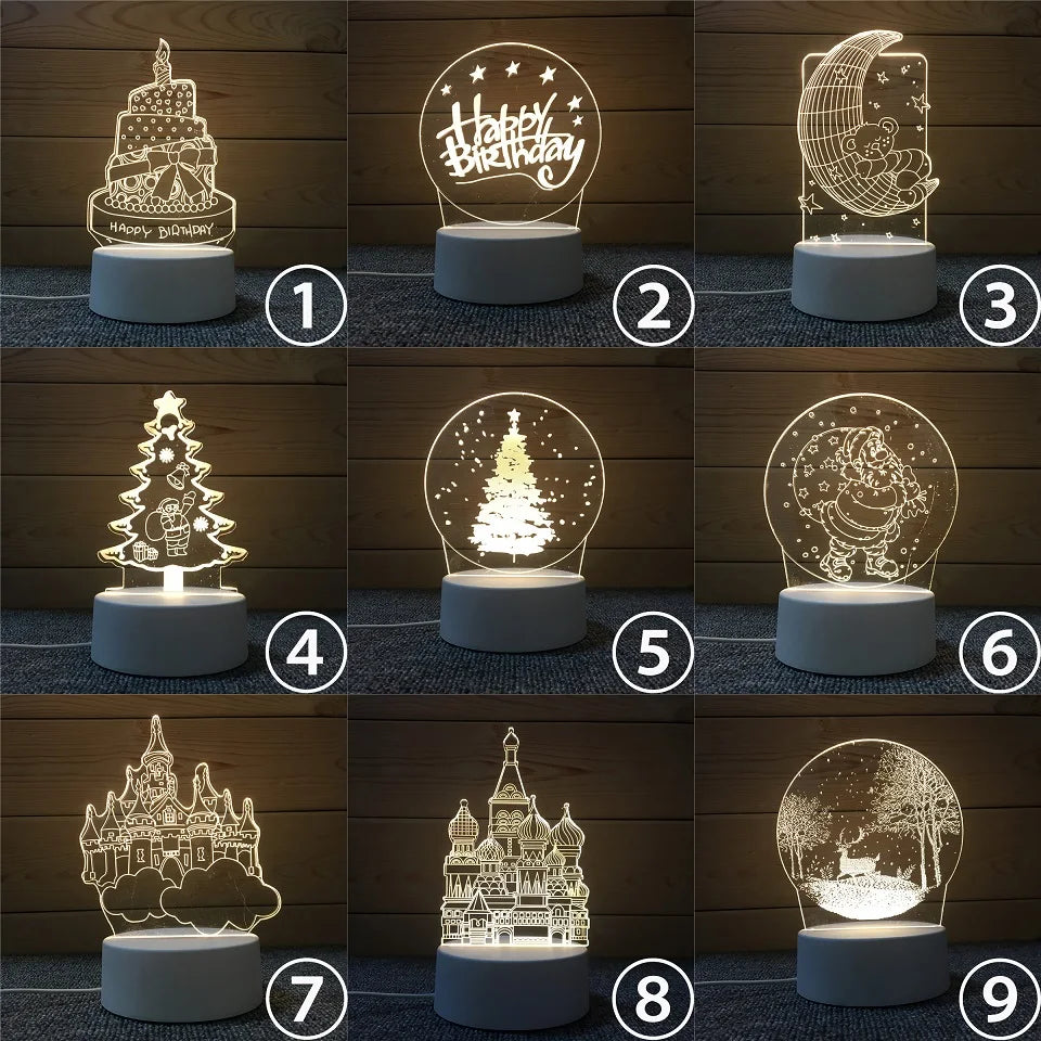 Cartoon 3D LED Lamp