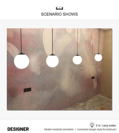 Nordic Gold Glass LED Pendant Lights