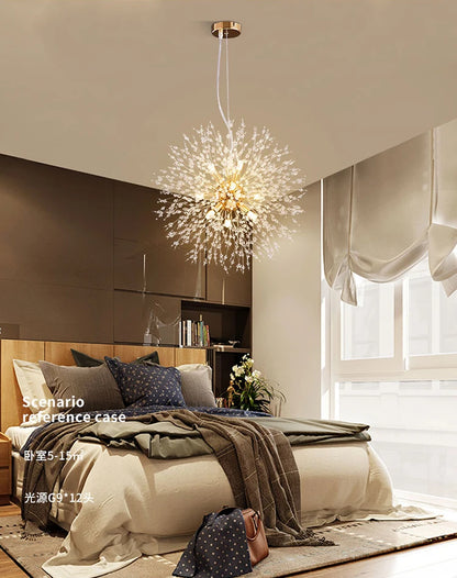 Dandelion Crystal LED Pendant