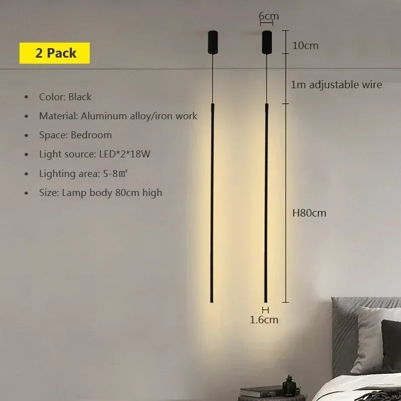 Modern LED Long Pendant Lights for Dining Room