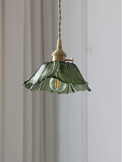 IWHD Nordic Vintage Copper Glass LED Pendant Light Fixtures