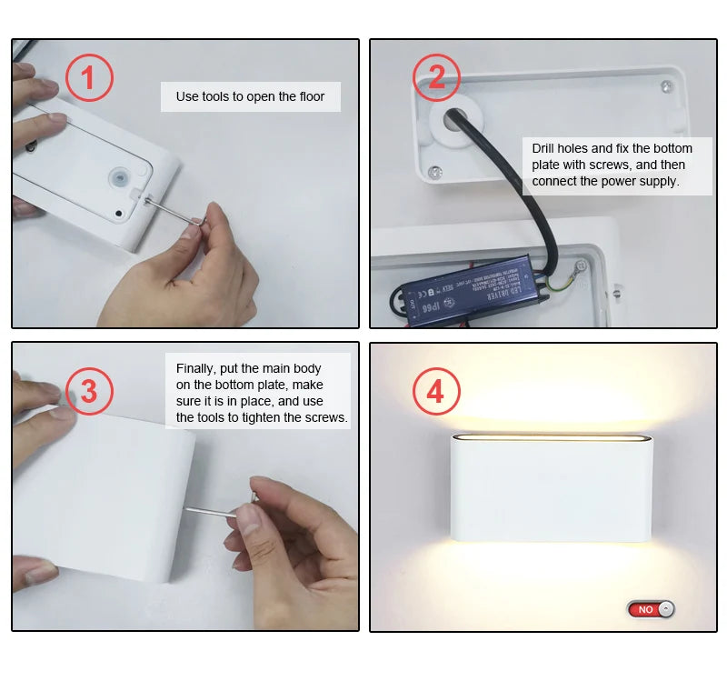 AquaGlow Modern LED Wall Lamp - Outdoor/Indoor Light