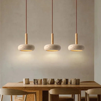 Travertine Disc Pendant