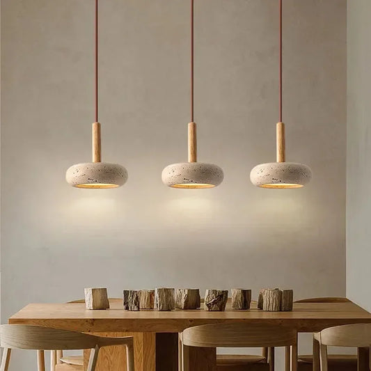 Travertine Disc Pendant
