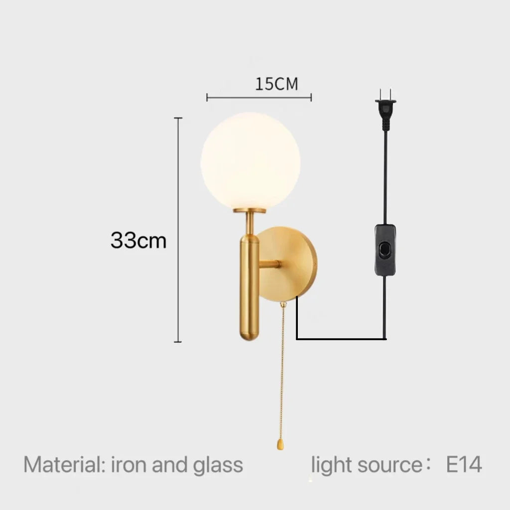 Nordic Glow Plug-In Wall Sconce Light