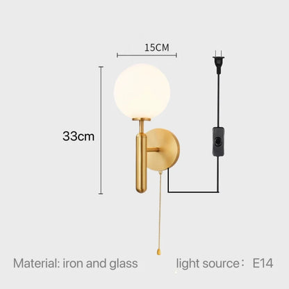 Nordic Glow Plug-In Wall Sconce Light