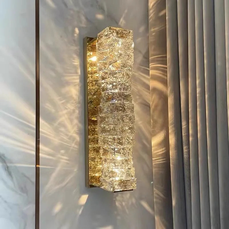 Elegant Crystal LED Wall Sconce for Luxe Interiors