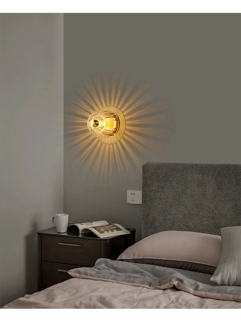 Elegant LED Glass Wall Sconce for Modern Spaces