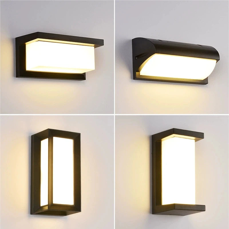 Modern Black LED Outdoor Wall Sconce