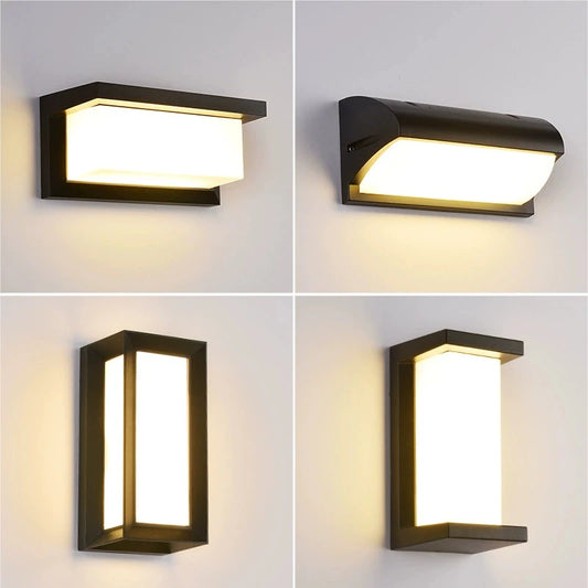 Modern Black LED Outdoor Wall Sconce