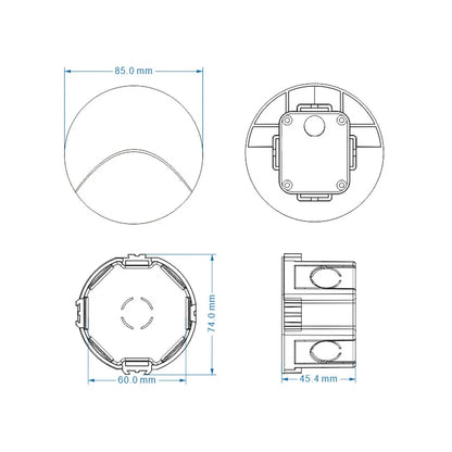 GlowGuard 3W LED Recessed Wall Light