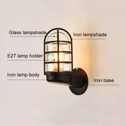 Rustic Glow: Outdoor Waterproof Wall Lamp