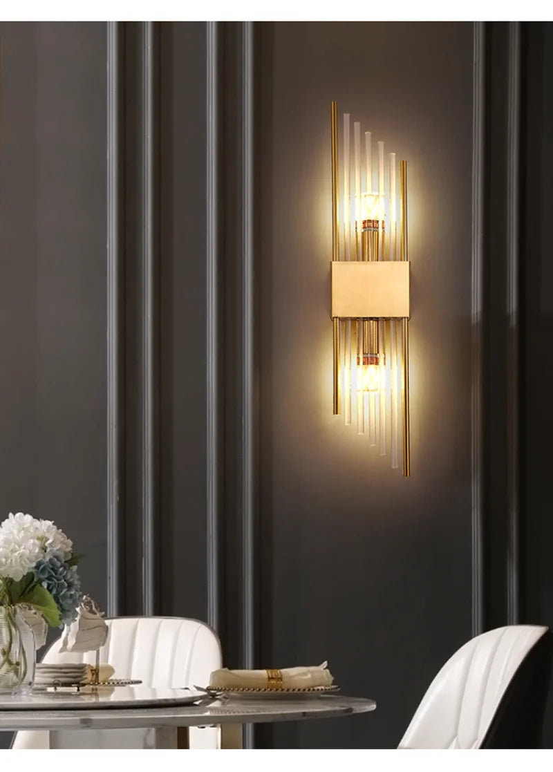 Crystal Bedside Wall Lamp