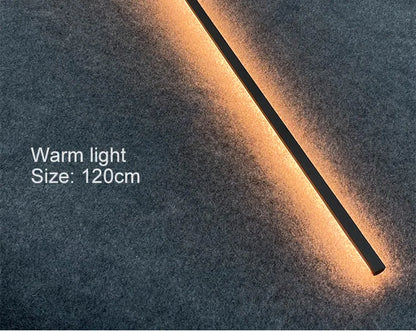 Minimalist Long LED Black Wall Lights Bedroom Art Decorate Sconce