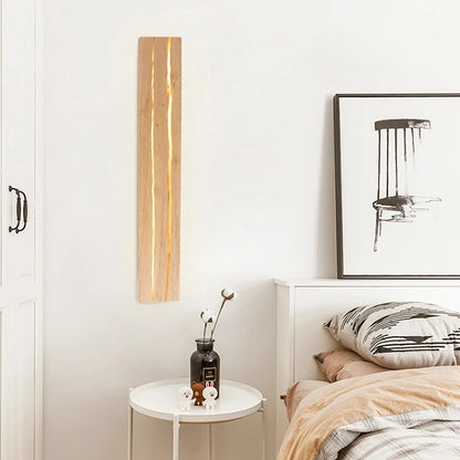 Nordic Wood LED Wall Sconce - Modern Rustic Charm