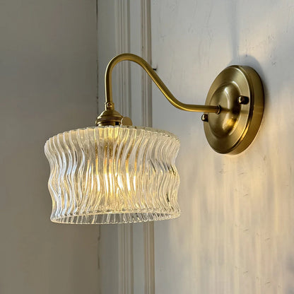 Nordic Brass & Glass Wall Sconce Elegance