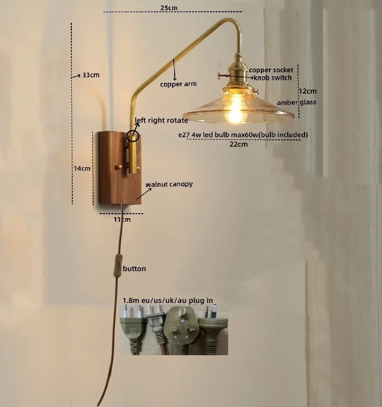 Copper Glow LED Wall Sconce - Modern Home Elegance