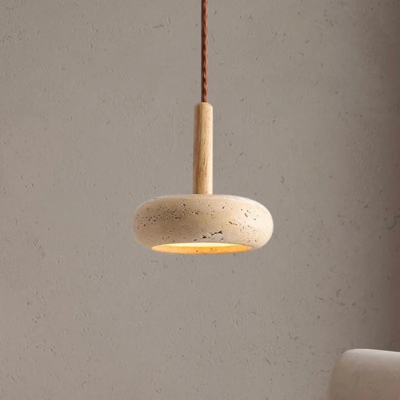 Travertine Disc Pendant