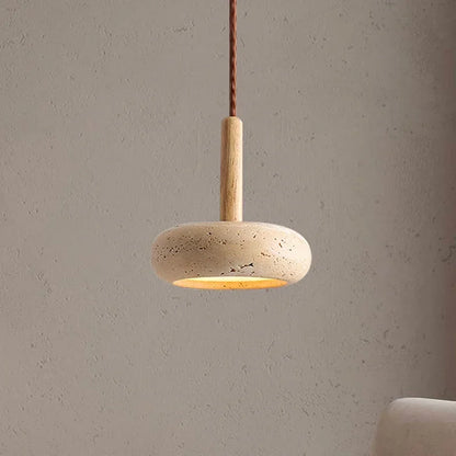 Travertine Disc Pendant