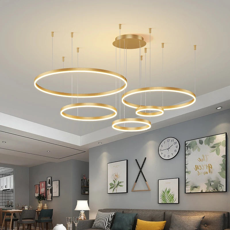 Multi-Ring LED Chandelier