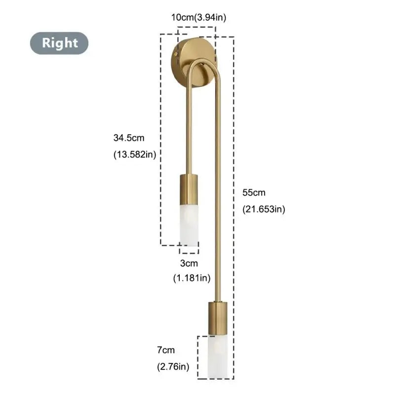 NordicLux Black Gold LED Wall Lamp