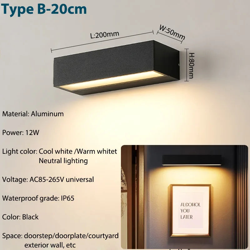 AlumaGlow IP65 Outdoor Wall Sconce