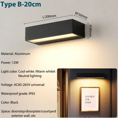 AlumaGlow IP65 Outdoor Wall Sconce
