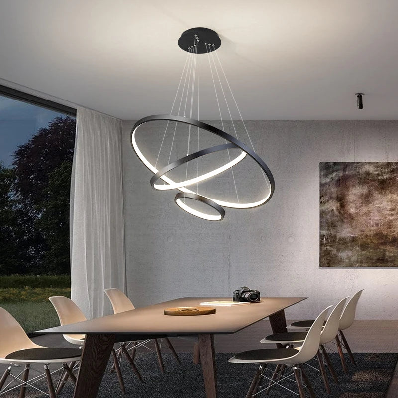 Iron Ring Ceiling Chandelier