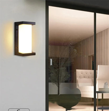 Modern Black LED Outdoor Wall Sconce