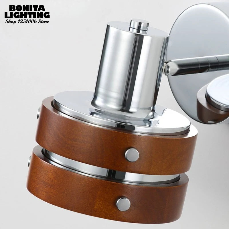 Retro Walnut Wall Sconces