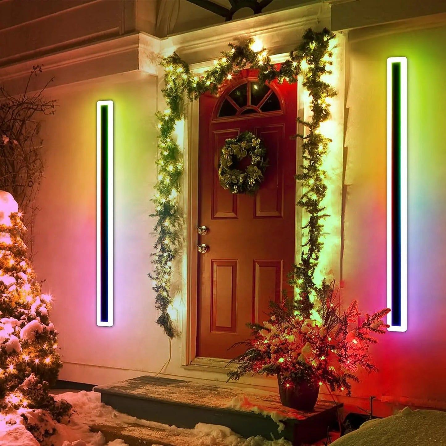 RGB Dimmable Waterproof Wall Lantern Light