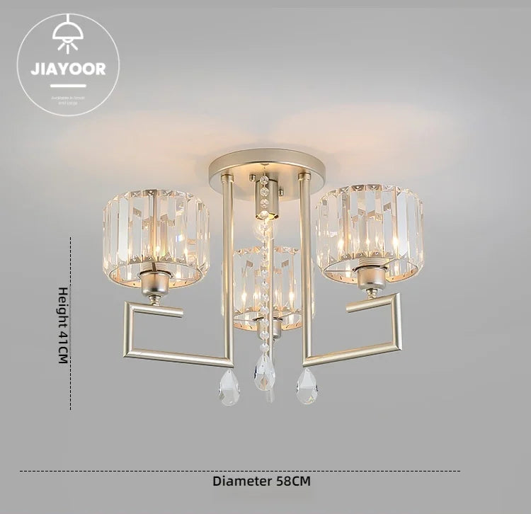 Crystal Glow: Modern LED Ceiling Light Fixture