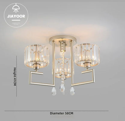 Crystal Glow: Modern LED Ceiling Light Fixture