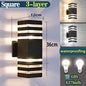 TriColor LED Outdoor Wall Light - IP65 Waterproof