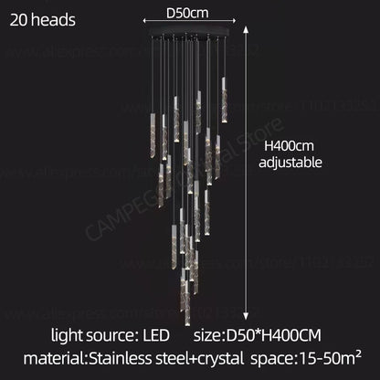 Crystal Loft LED Chandelier