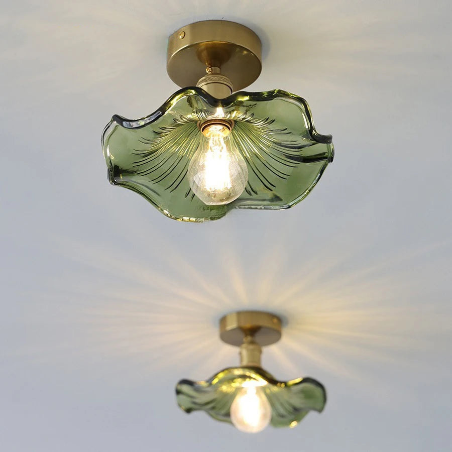 Lotus Glow: Nordic Ceiling Lamp for Porch & Foyer